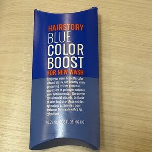 New in Box Hairstory Blue Color Boost for Warm Brown Hair
